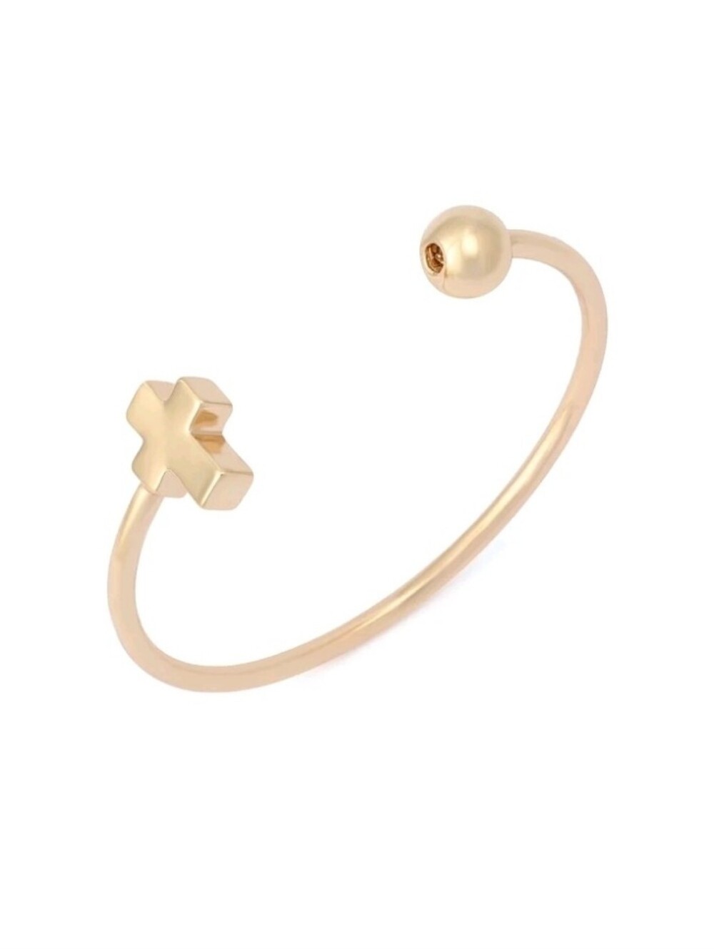 Women's Fashion Gold-Tone Cross Cuff Bracelet